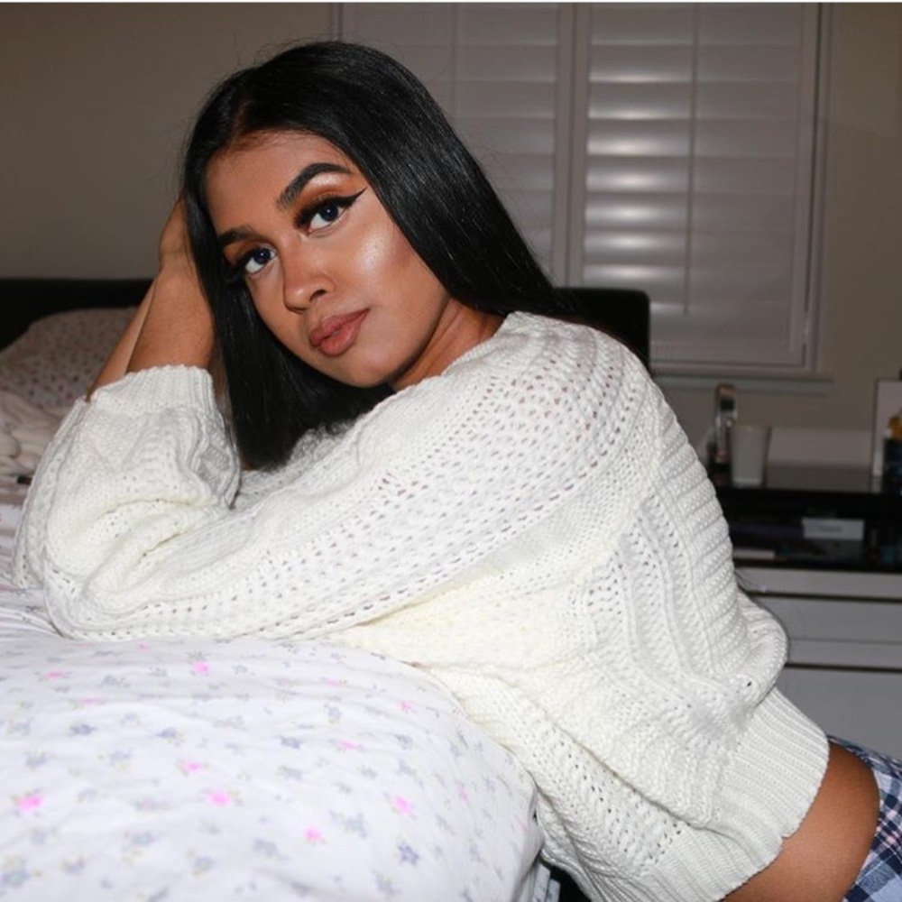 Cable knit sweater